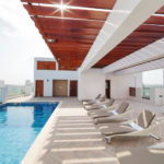 swimming pool at the Gallery luxury apartments developed by Clifton homes