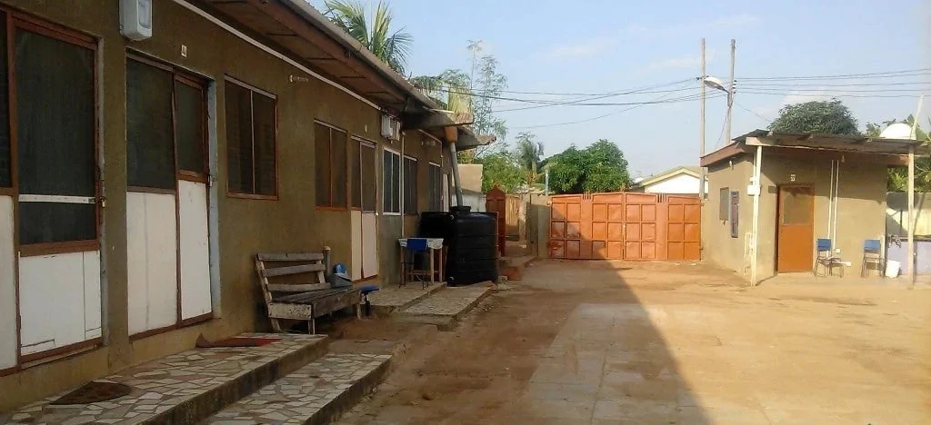 one of many compound houses in ghana